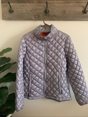 Madden Girl Quilted Puffer Jacket in Gray